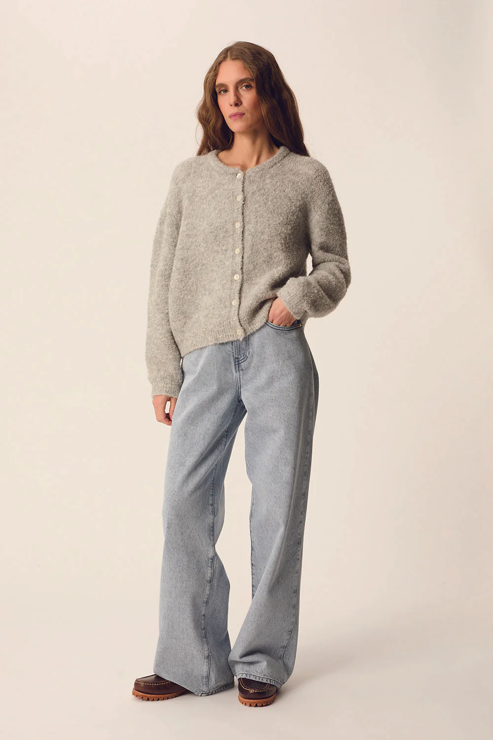 Des Petits Hauts Cristie Grey Cardigan