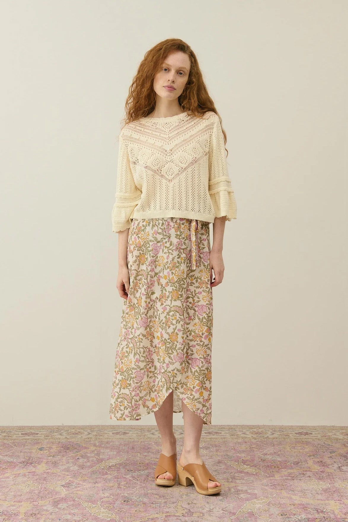Louise Misha Cream Croisette Knitted Jumper