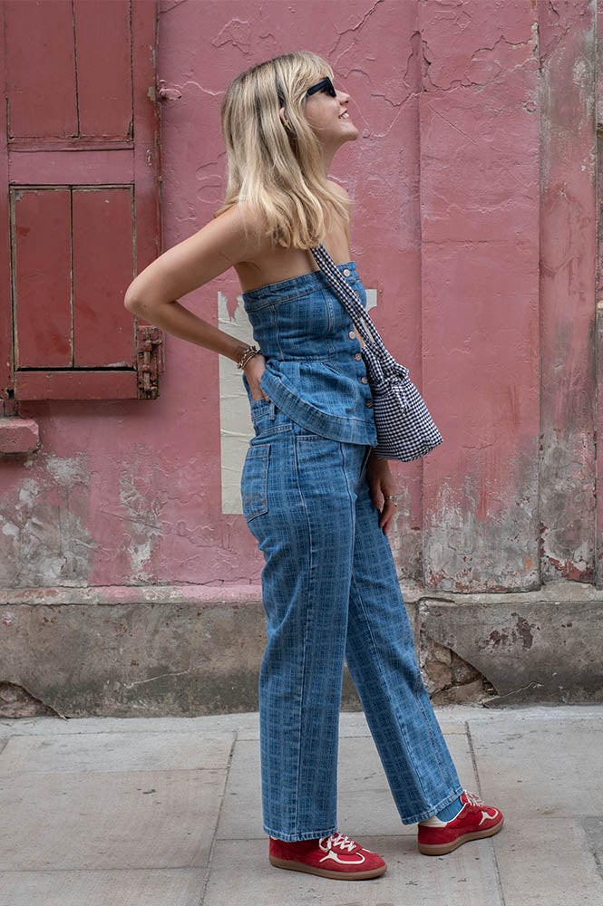 Damson Madder Tovie Laser Check Jeans