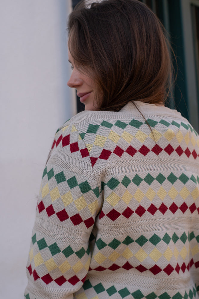 Far Afield Gilberto Diamond Stripe Cardigan