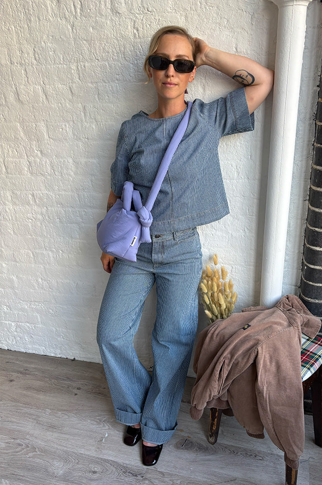 Numph Erina Blue Stripe Jeans