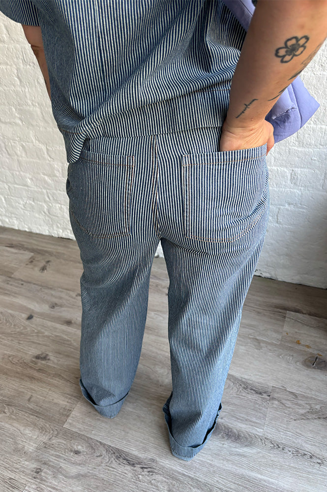 Numph Erina Blue Stripe Jeans