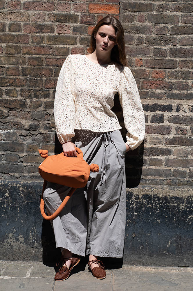 ICHI Viola Cream Lace Blouse