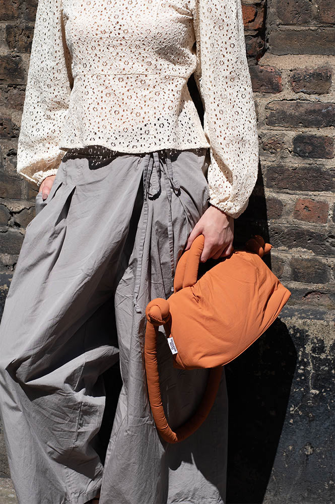 Marta Elva Fango Grey Pleated Trousers
