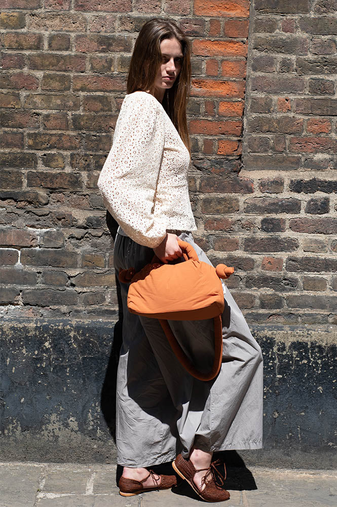 Marta Elva Fango Grey Pleated Trousers