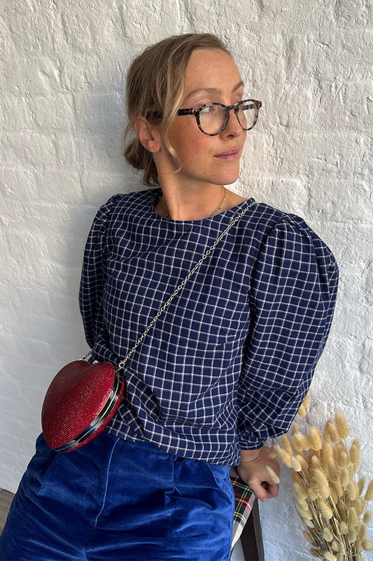 Emile Et Ida Christia Gramercy Checkered Blouse