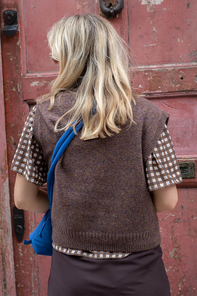 Sessùn Fabinino Agate Brown Sleeveless Jumper