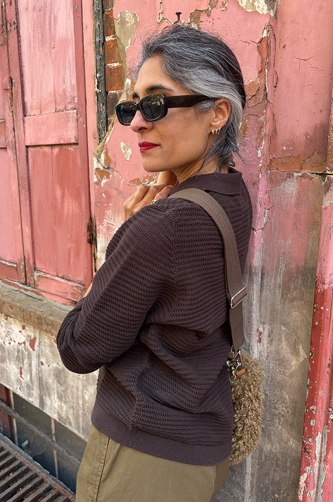 Numph Vilde Black Coffee Knitted Cardigan