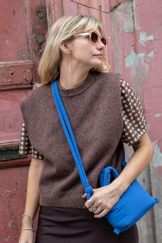 Sessùn Fabinino Agate Brown Sleeveless Jumper