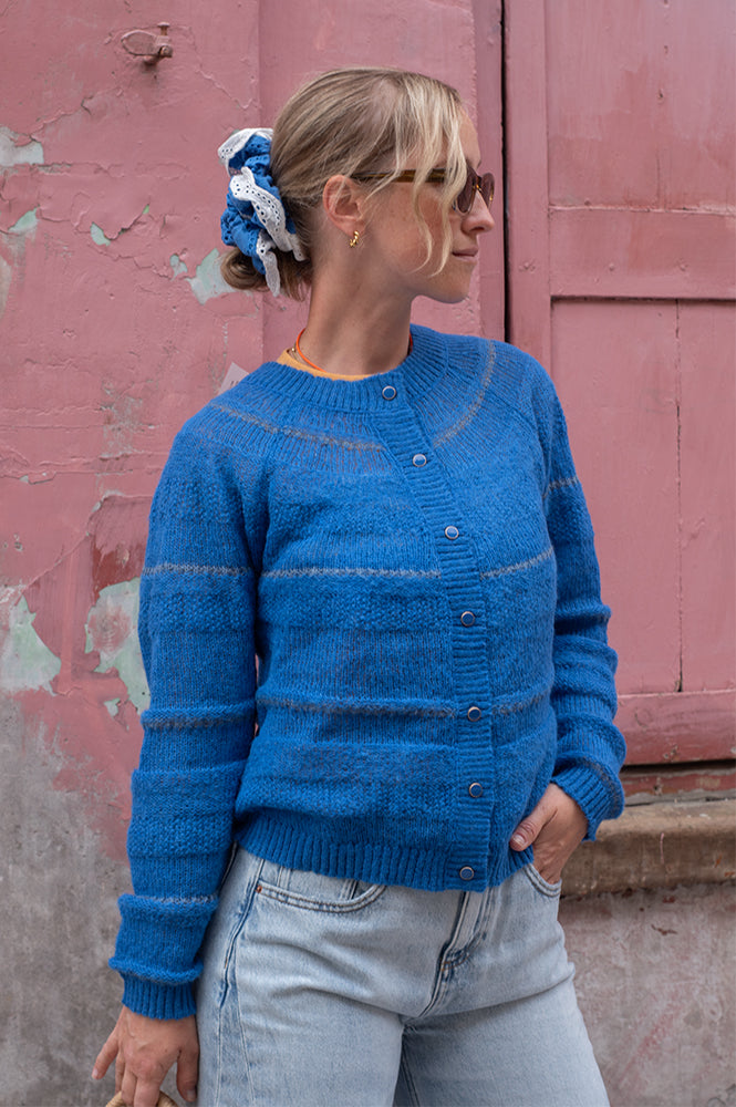 Lolly's Laundry Jork Neon Blue Cardigan