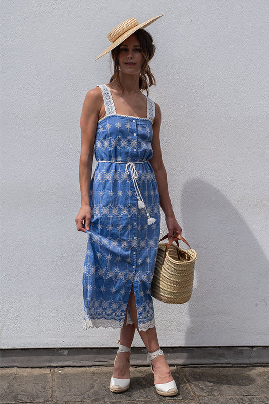 Louise Misha Guanareva Stone Blue Dress