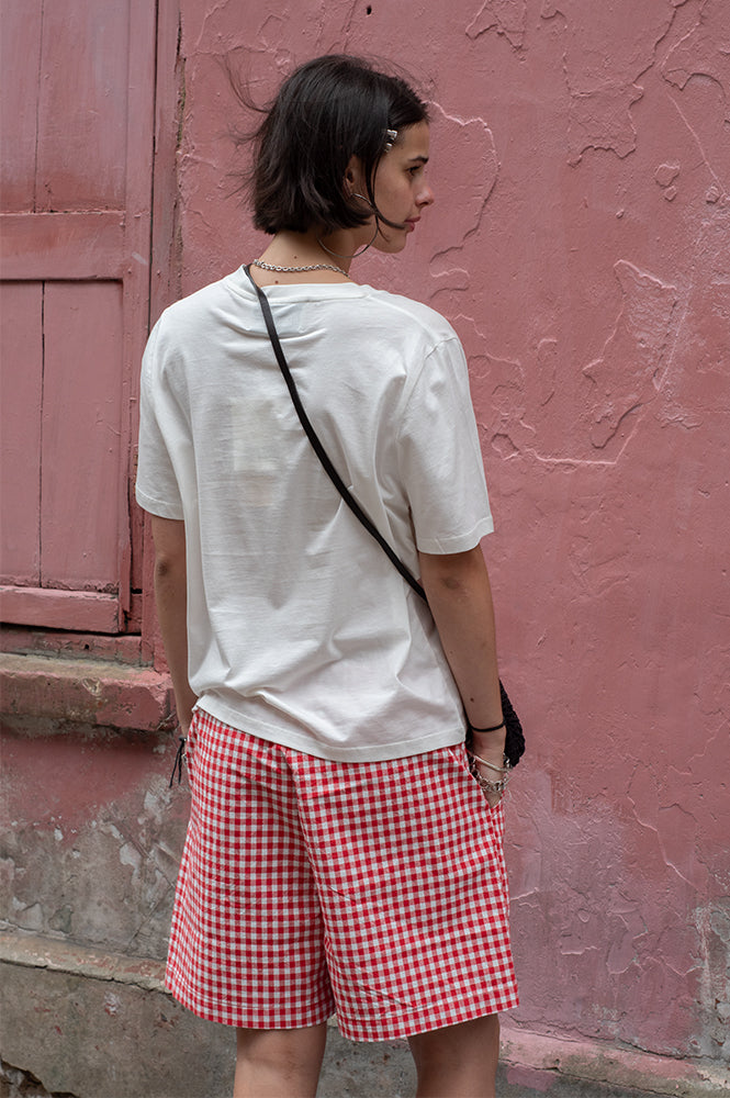 Le Bon Shoppe City Red Gingham Shorts