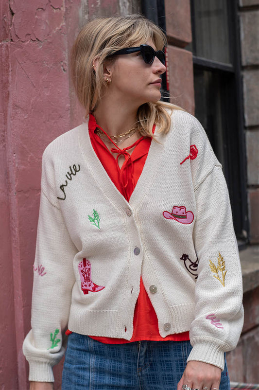 Numph Wally Embroidered Cardigan