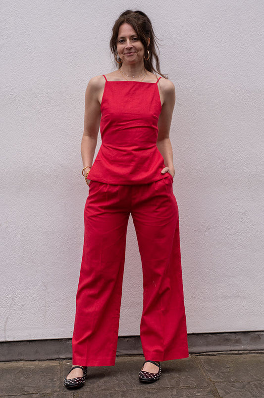 Grace & Mila Phil Red Tailored Trousers