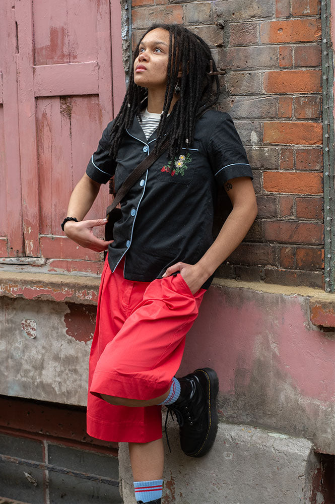 Helmstedt Fiona Embroidered Black Shirt