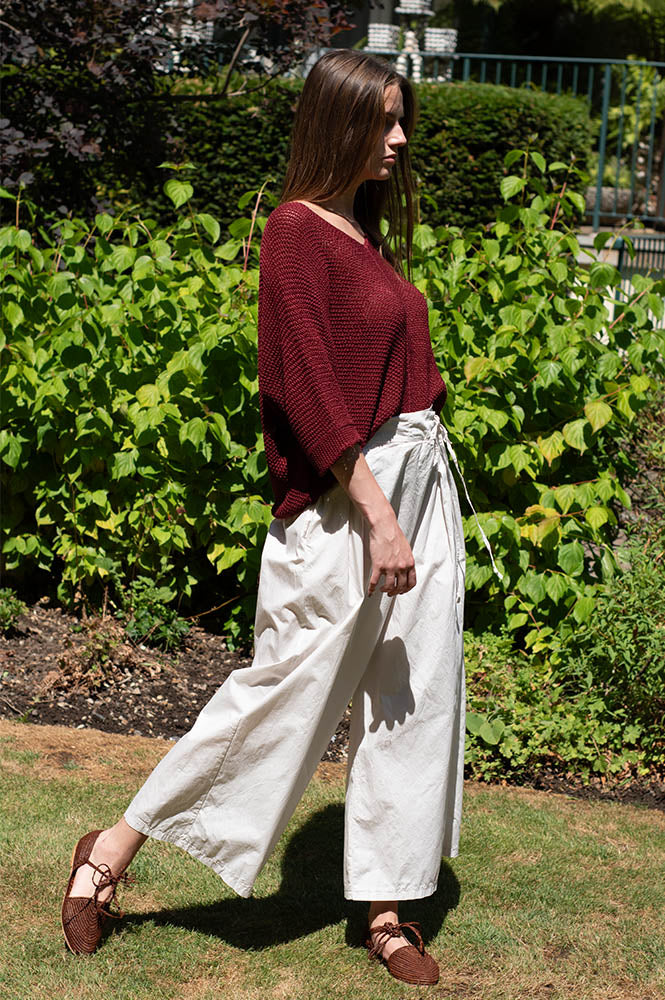 Marta Elva Sabbia White Pleated Trousers