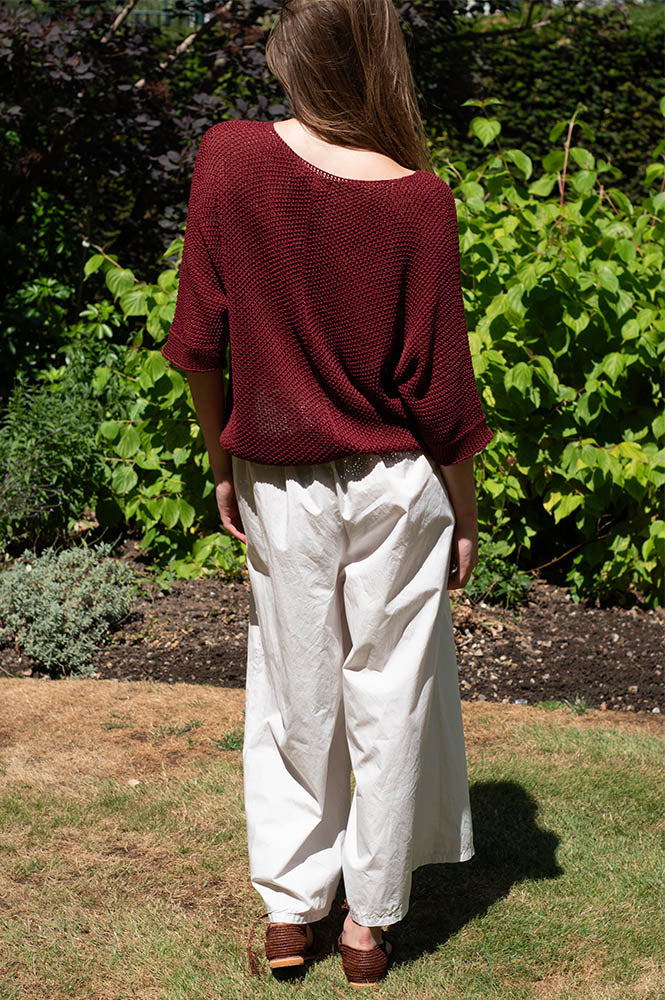 Marta Elva Sabbia White Pleated Trousers