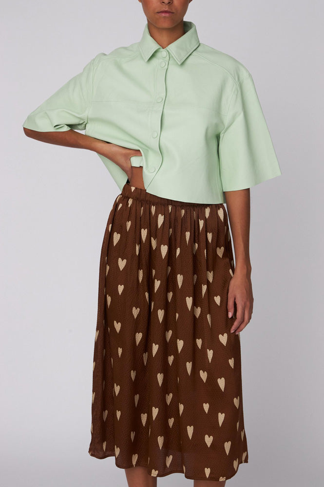 Stella Nova Heart Prink Silk Skirt
