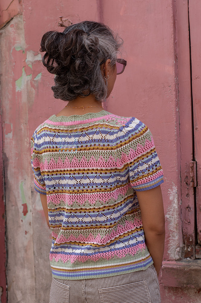 Compania Fantastica Striped Knit Top