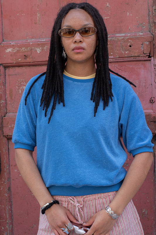 By-Bar Neva Queens Blue Slub Top