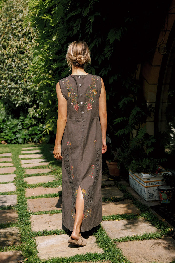Indi & Cold Carbon Cross-Stitch Dress