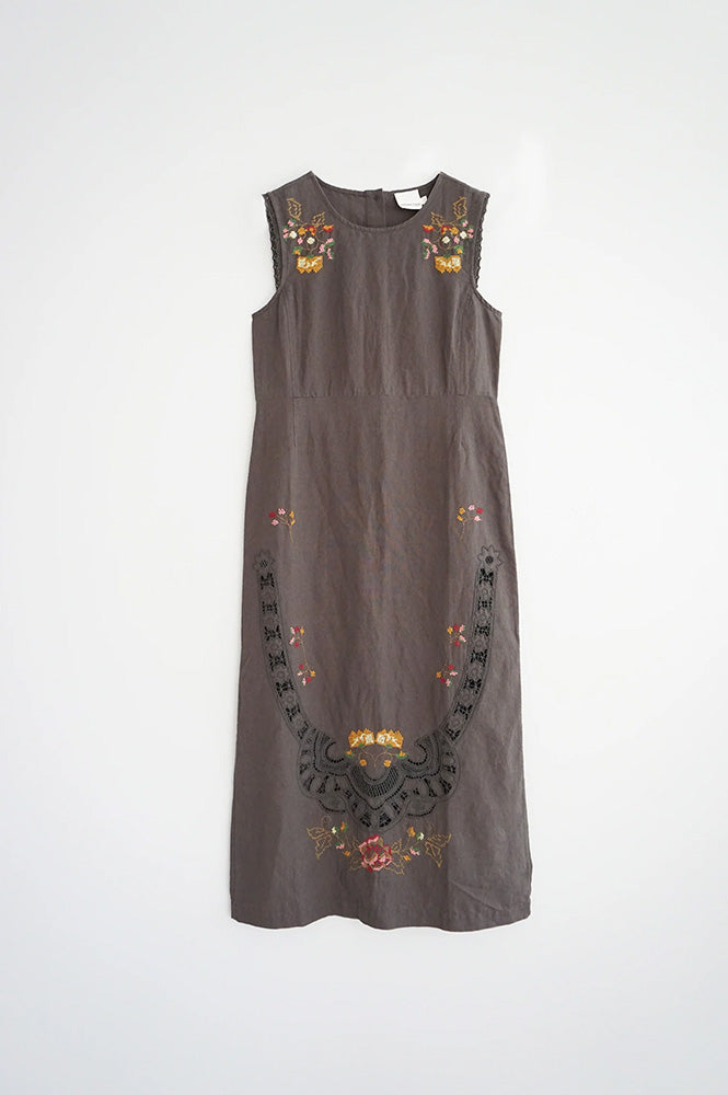 Indi & Cold Carbon Cross-Stitch Dress