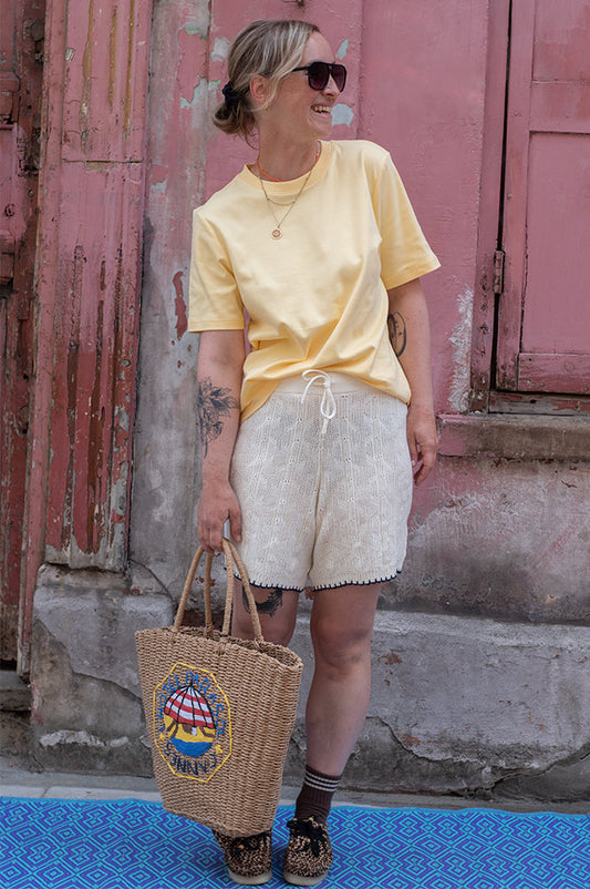 Yerse Sailor Natural Knitted Shorts